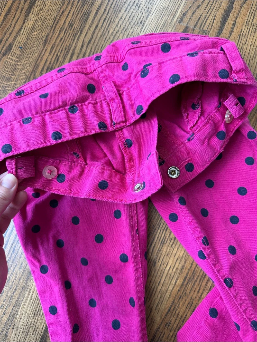🌸 5/$25 Sale 🌸 The Children's Place Hot Pink Jeggings with Black Polka Dots